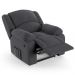Poltrona do Papai Reclinável Pietra Power Elétrica Massagem FH9 Veludo Cinza - Mpozenato