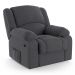 Poltrona do Papai Reclinável Pietra Power Elétrica Massagem FH9 Veludo Cinza - Mpozenato