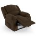 Poltrona do Papai Reclinável Pietra Power Elétrica Massagem FH9 Veludo Marrom - Mpozenato