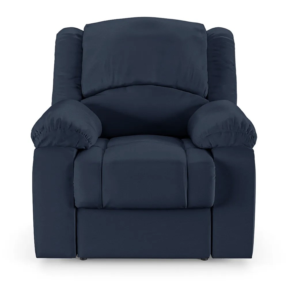 Poltrona do Papai Reclinável Pietra Power Elétrica USB FH9 PU Azul - Mpozenato