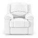 Poltrona do Papai Reclinável Pietra Power Elétrica USB FH9 PU Branco - Mpozenato