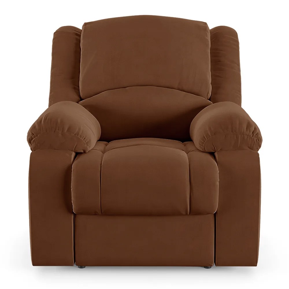 Poltrona do Papai Reclinável Pietra Power Elétrica USB FH9 Veludo Terracota - Mpozenato