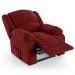 Poltrona do Papai Reclinável Pietra Power Elétrica USB FH9 Veludo Vermelho - Mpozenato