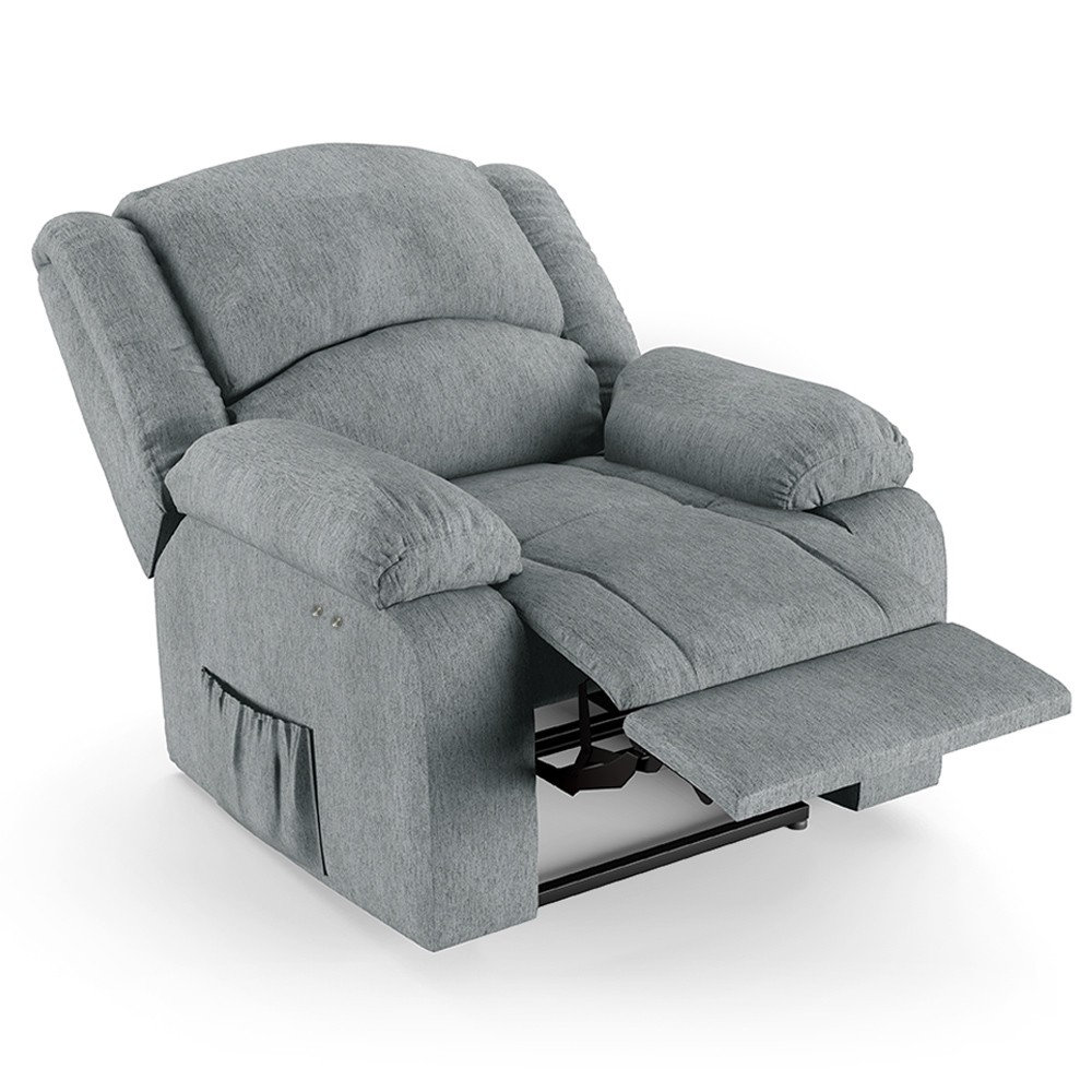 Poltrona do Papai Reclinável Pietra Power Touch FH9 Linho Cinza - Mpozenato