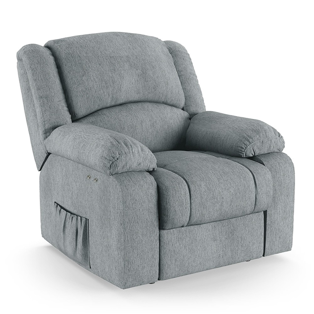 Poltrona do Papai Reclinável Pietra Power Touch FH9 Linho Cinza - Mpozenato