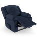 Poltrona do Papai Reclinável Pietra Power Touch FH9 PU Azul - Mpozenato