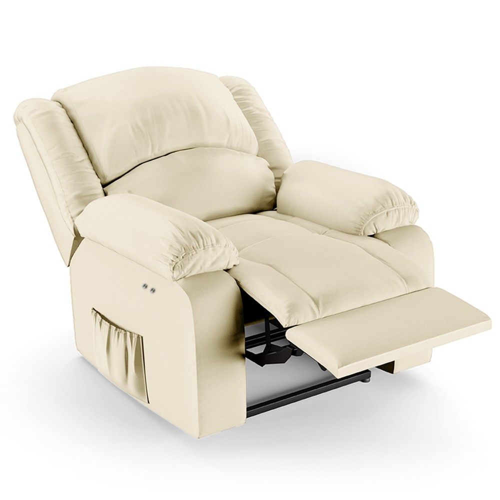Poltrona do Papai Reclinável Pietra Power Touch FH9 PU Bege - Mpozenato