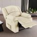 Poltrona do Papai Reclinável Pietra Power Touch FH9 PU Bege - Mpozenato