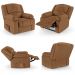Poltrona do Papai Reclinável Pietra Power Touch FH9 PU Caramelo - Mpozenato