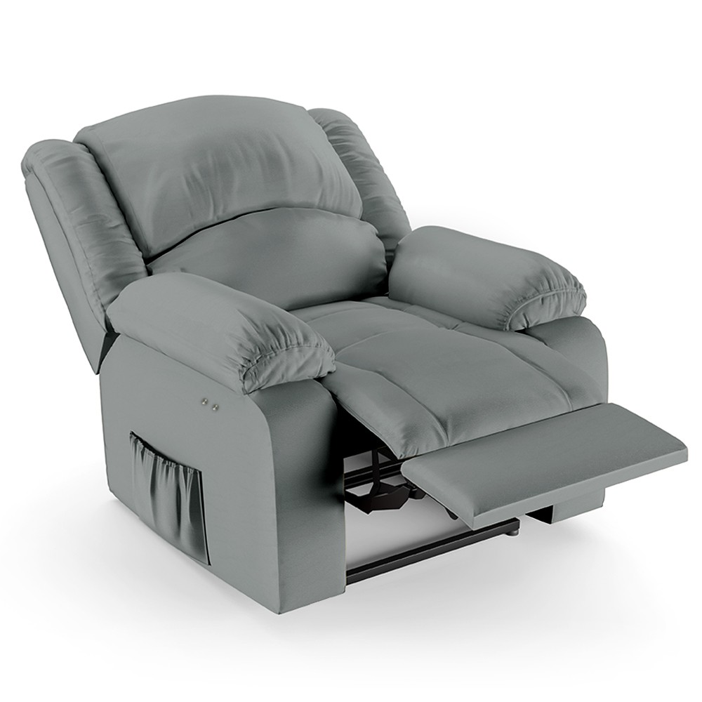 Poltrona do Papai Reclinável Pietra Power Touch FH9 PU Cinza - Mpozenato