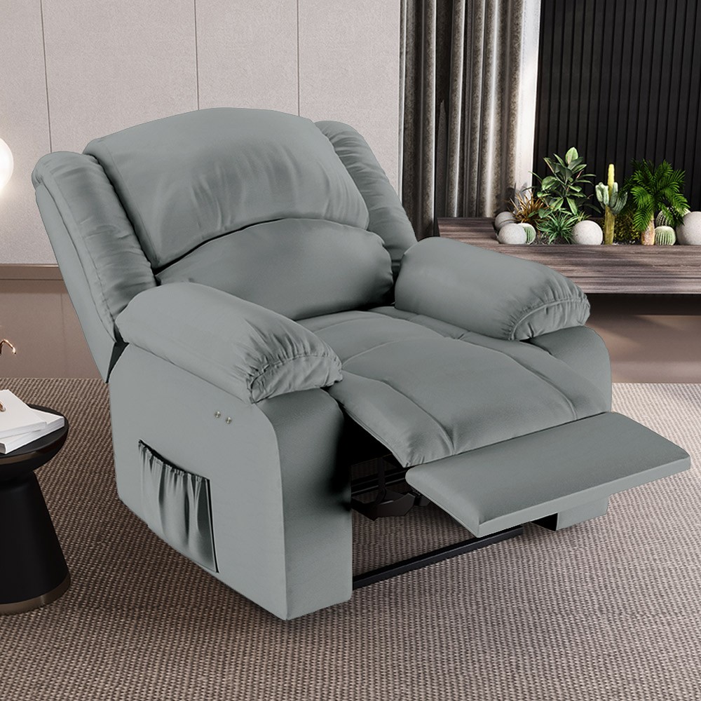 Poltrona do Papai Reclinável Pietra Power Touch FH9 PU Cinza - Mpozenato