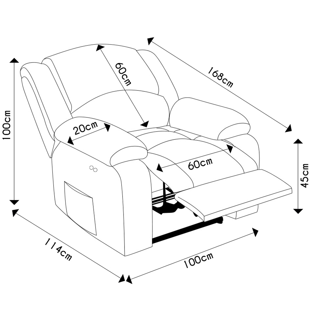 Poltrona do Papai Reclinável Pietra Power Touch FH9 PU Cinza - Mpozenato