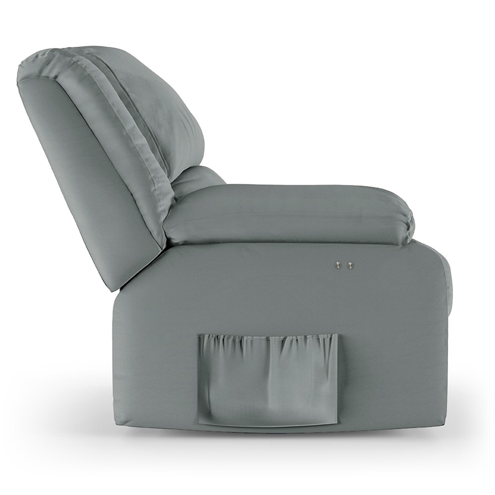 Poltrona do Papai Reclinável Pietra Power Touch FH9 PU Cinza - Mpozenato