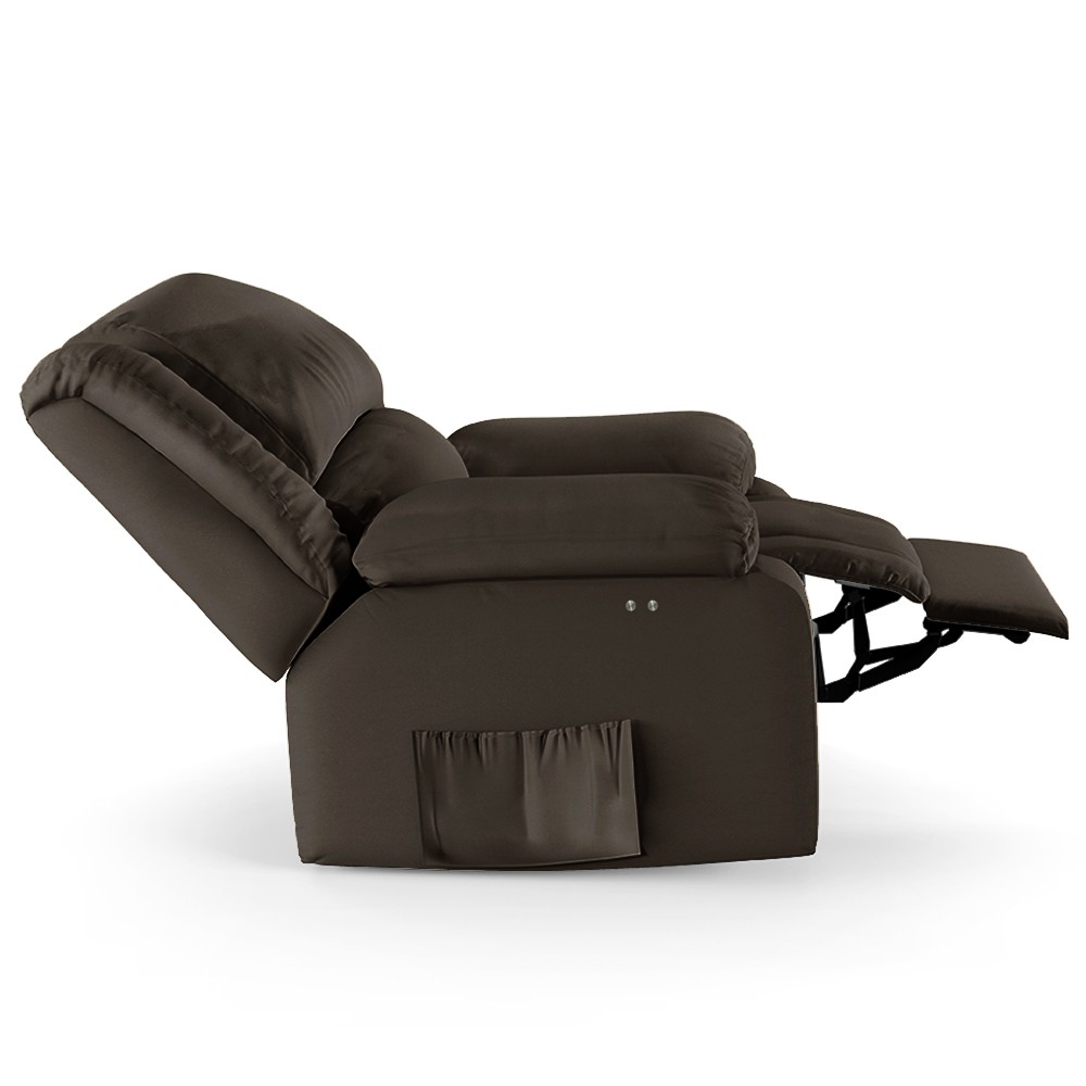 Poltrona do Papai Reclinável Pietra Power Touch FH9 PU Marrom - Mpozenato