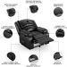 Poltrona do Papai Reclinável Pietra Power Touch FH9 PU Preto Brilho - Mpozenato
