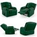 Poltrona do Papai Reclinável Pietra Power Touch FH9 PU Verde Musgo - Mpozenato