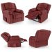 Poltrona do Papai Reclinável Pietra Power Touch FH9 PU Vermelho - Mpozenato
