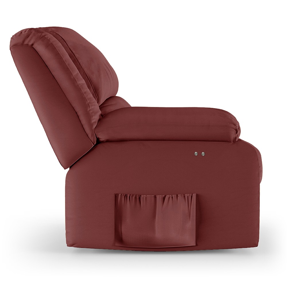 Poltrona do Papai Reclinável Pietra Power Touch FH9 PU Vermelho - Mpozenato