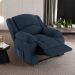 Poltrona do Papai Reclinável Pietra Power Touch FH9 Veludo Azul - Mpozenato