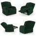 Poltrona do Papai Reclinável Pietra Power Touch USB FH9 Veludo Verde - Mpozenato