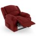 Poltrona do Papai Reclinável Pietra Power Touch USB FH9 Veludo Vermelho - Mpozenato