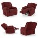 Poltrona do Papai Reclinável Pietra Power Touch USB FH9 Veludo Vermelho - Mpozenato