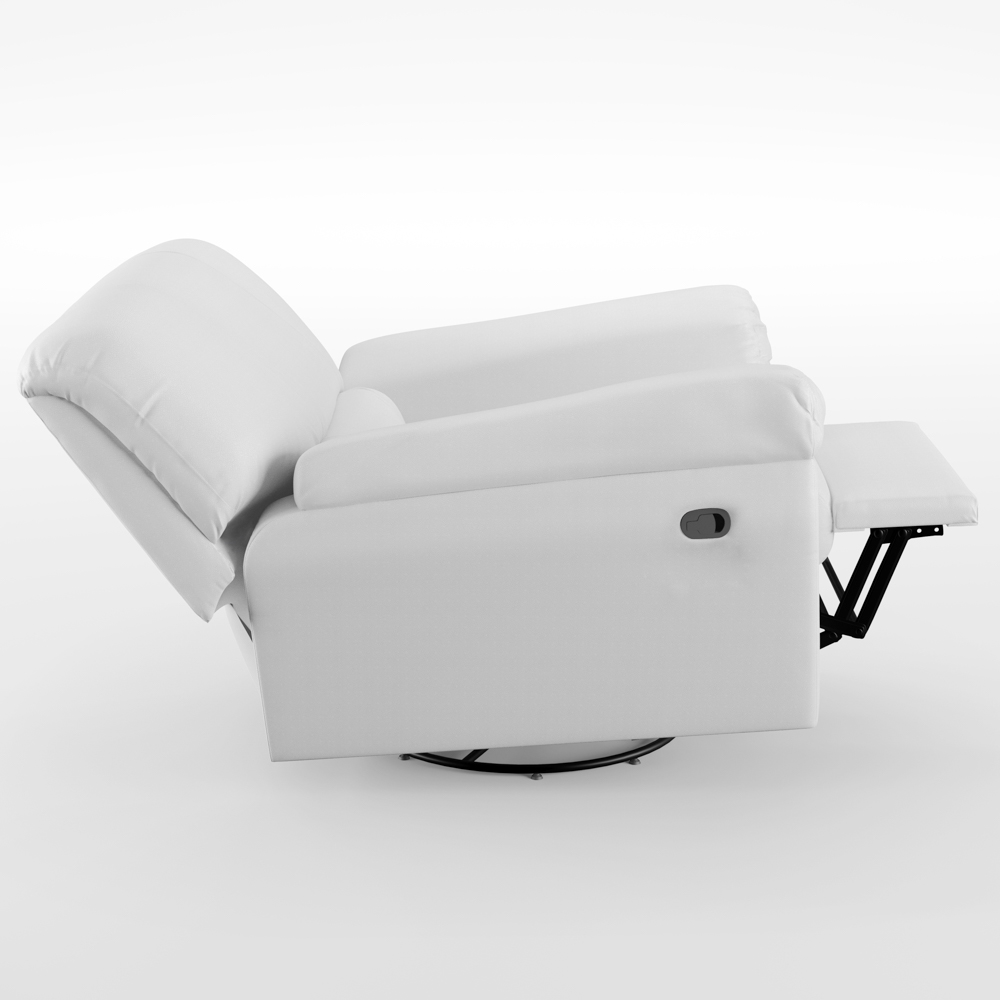 Poltrona do Papai Reclinável Retrátil Taty D05 Corano Branco - Mpozenato