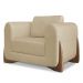 Poltrona para Sala Base de Madeira Kit 2 Izzy S06 Linho Dourado - Mpozenato