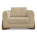 Poltrona para Sala Base de Madeira Kit 2 Izzy S06 Linho Dourado - Mpozenato