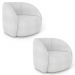 Poltrona para Sala Orgânica Kit 2 Zion M22 Boucle Branco - Mpozenato