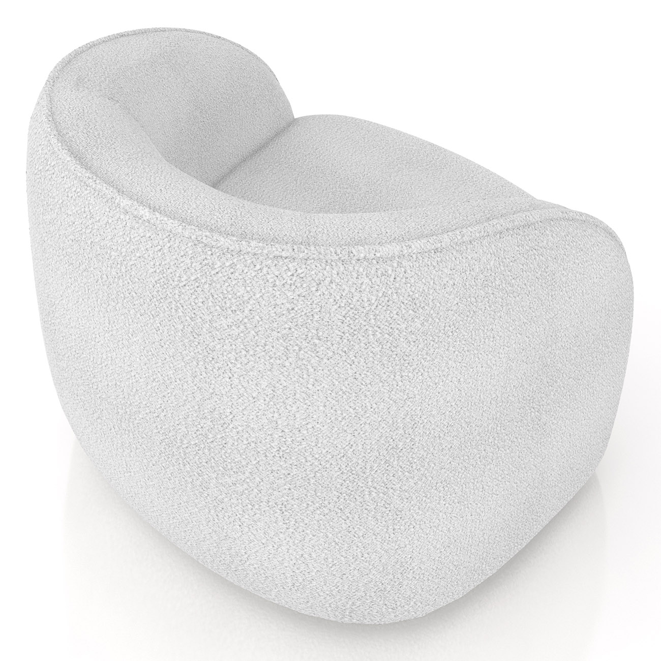 Poltrona para Sala Orgânica Kit 2 Zion M22 Boucle Branco - Mpozenato