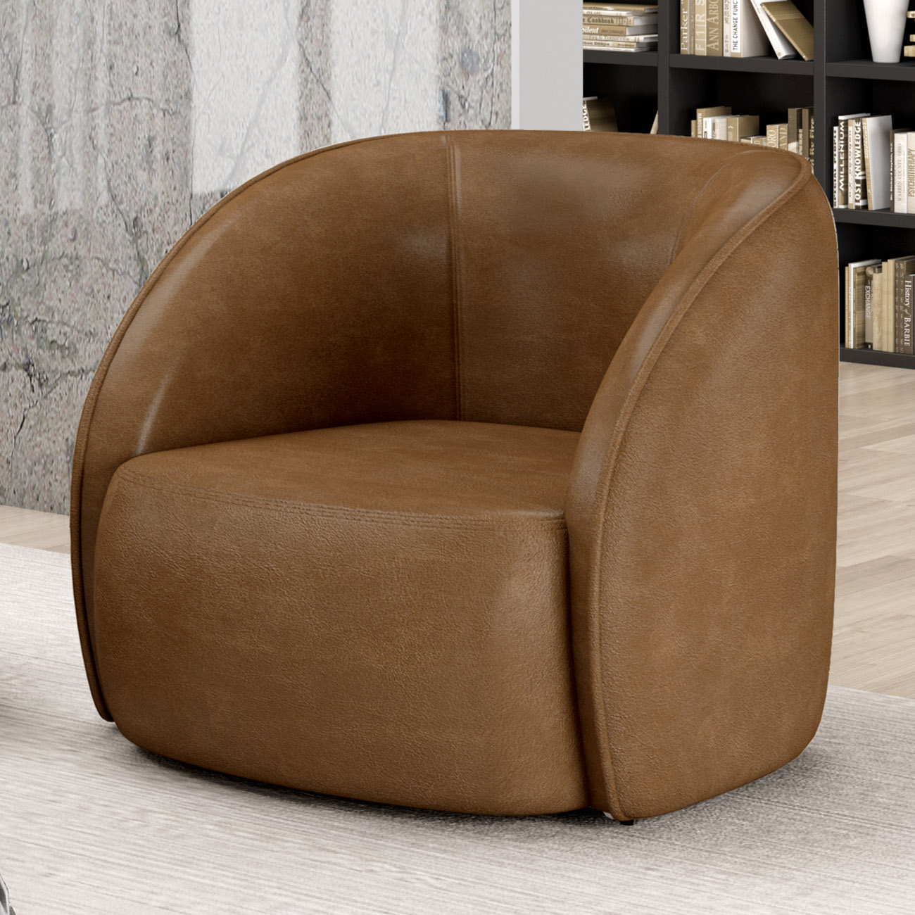 Poltrona para Sala Orgânica Kit 2 Zion M22 Sintético Caramelo - Mpozenato