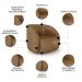 Poltrona para Sala Orgânica Kit 2 Zion M22 Sintético Caramelo - Mpozenato