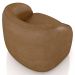 Poltrona para Sala Orgânica Kit 2 Zion M22 Sintético Caramelo - Mpozenato