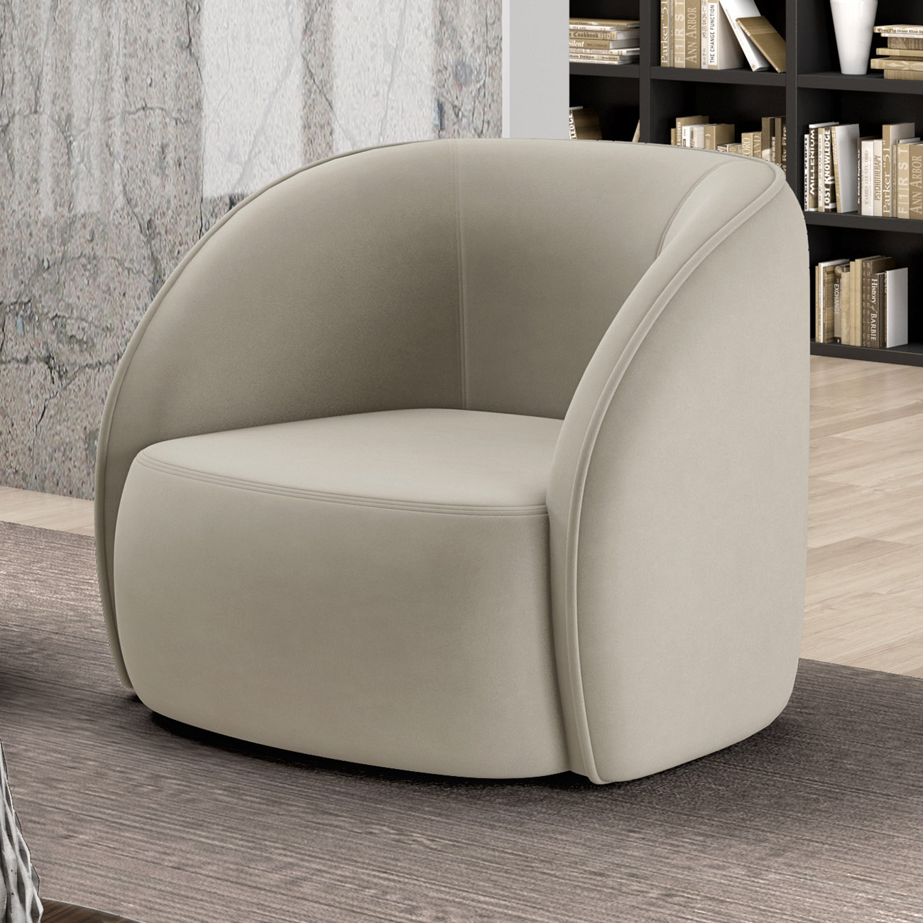 Poltrona para Sala Orgânica Kit 2 Zion M22 Veludo Bege - Mpozenato