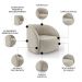 Poltrona para Sala Orgânica Kit 2 Zion M22 Veludo Bege - Mpozenato