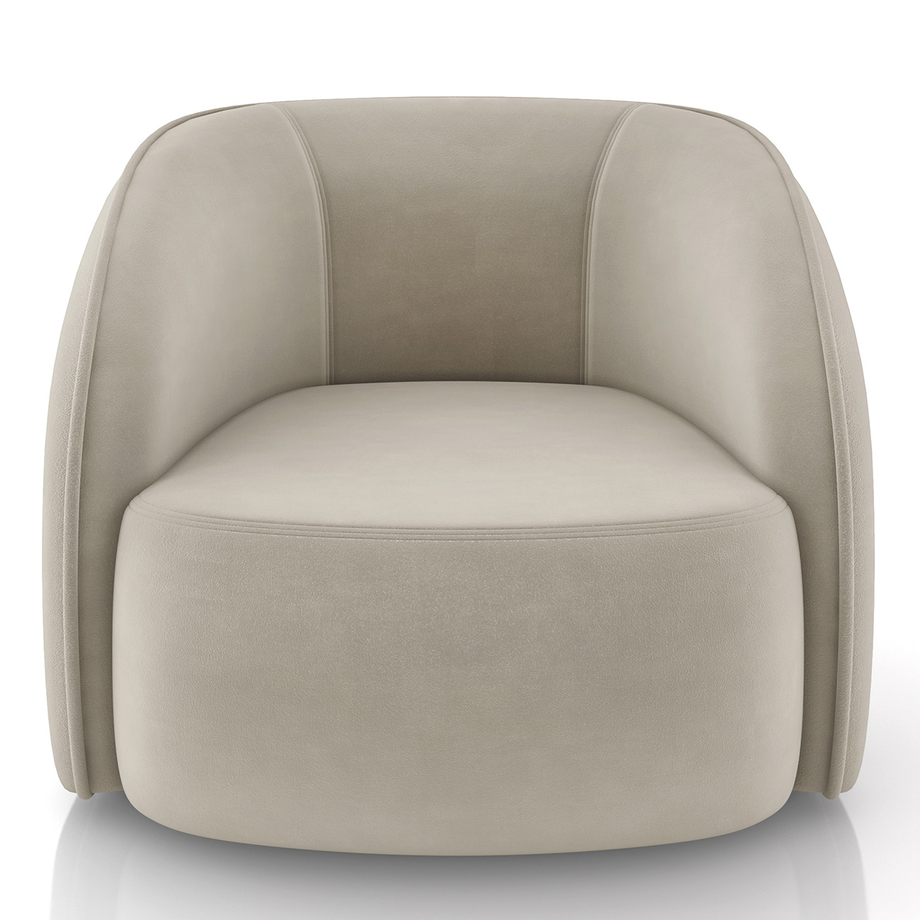 Poltrona para Sala Orgânica Kit 2 Zion M22 Veludo Bege - Mpozenato