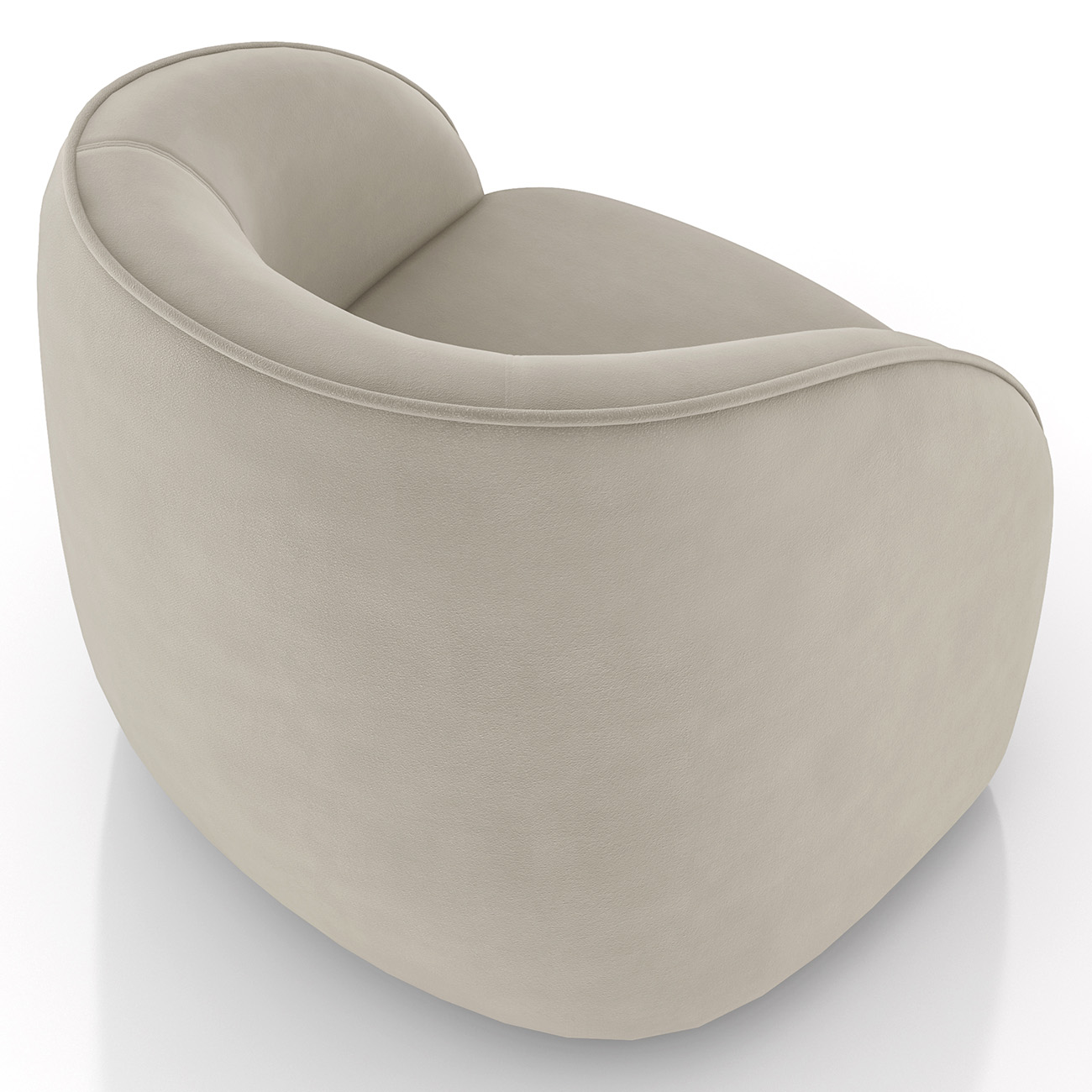 Poltrona para Sala Orgânica Kit 2 Zion M22 Veludo Bege - Mpozenato