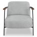 Poltrona para Sala Pés Metálicos Ellen S06 Boucle Cinza - Mpozenato