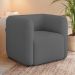 Poltrona para Sala de Estar Decorativa Kit com 2 Maggie K04 Bouclê Cinza - Mpozenato
