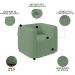Poltrona para Sala de Estar Decorativa Kit com 2 Maggie K04 Bouclê Verde - Mpozenato