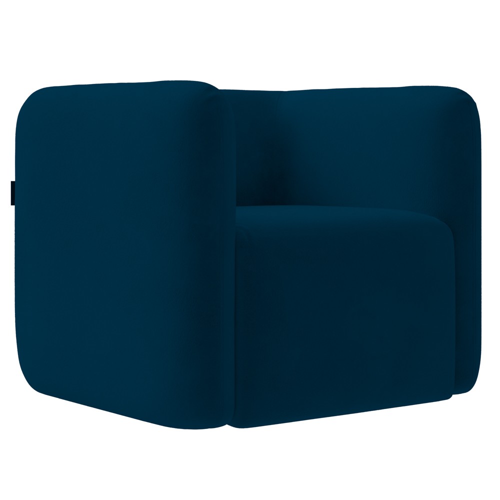 Poltrona para Sala de Estar Decorativa Kit com 2 Maggie K04 Veludo Azul Marinho - Mpozenato