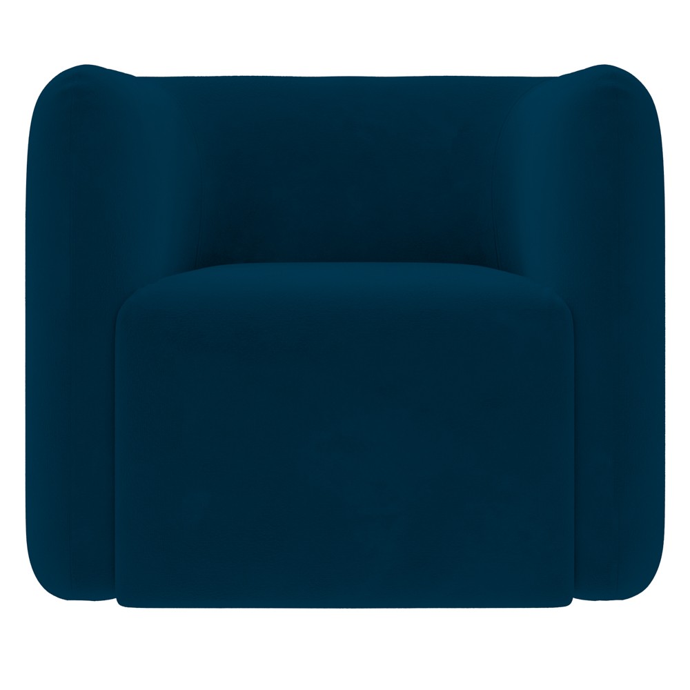 Poltrona para Sala de Estar Decorativa Kit com 2 Maggie K04 Veludo Azul Marinho - Mpozenato