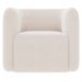 Poltrona para Sala de Estar Decorativa Quadrada Maggie K04 Bouclê Bege - Mpozenato
