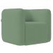 Poltrona para Sala de Estar Decorativa Quadrada Maggie K04 Bouclê Verde - Mpozenato