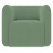 Poltrona para Sala de Estar Decorativa Quadrada Maggie K04 Bouclê Verde - Mpozenato