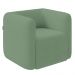 Poltrona para Sala de Estar Decorativa Quadrada Maggie K04 Bouclê Verde - Mpozenato