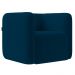 Poltrona para Sala de Estar Decorativa Quadrada Maggie K04 Veludo Azul Marinho - Mpozenato