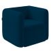 Poltrona para Sala de Estar Decorativa Quadrada Maggie K04 Veludo Azul Marinho - Mpozenato