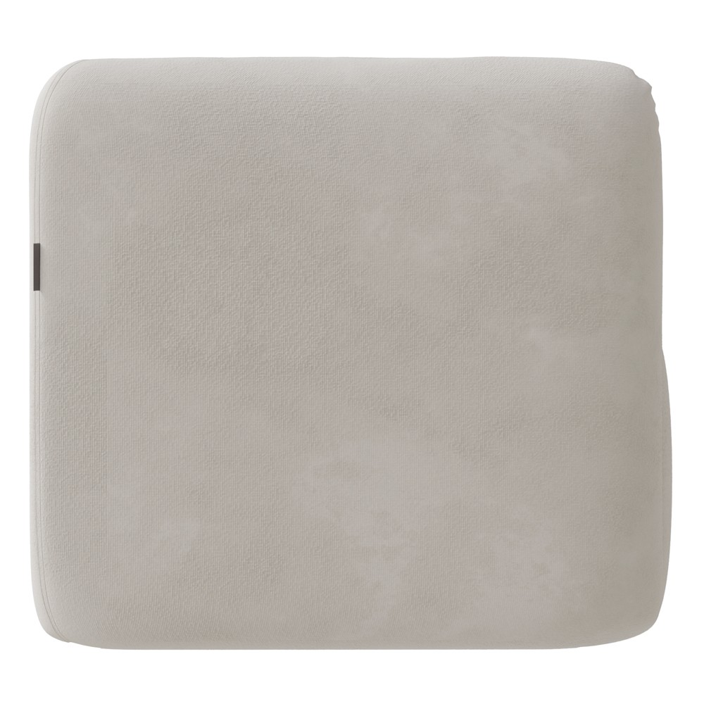 Poltrona para Sala de Estar Decorativa Quadrada Maggie K04 Veludo Bege - Mpozenato